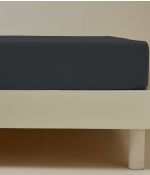 Grey fitted sheet basalt