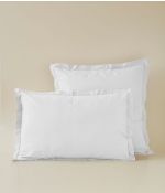 White cotton pillowcase