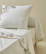 Embroidered bed sheet Sous-bois