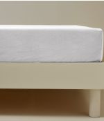 White cotton fitted sheet