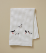 Marée Basse Embroidered Washed Honeycomb Bath Sheet