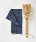 Hand towel honeycomb 30x30 cm Bain de minuit blue