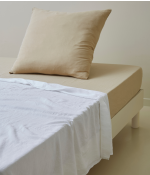 White flat sheet linen lyocell