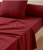 Percale flat sheet Griotte