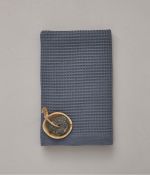 Honeycomb bath towel 70x150 cm Bain de minuit blue