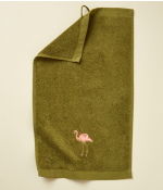 Guest towel 30x50 fantaisie Les voyageurs vert