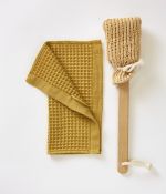 Hand towel honeycomb 30x30 cm Bain de minuit yellow