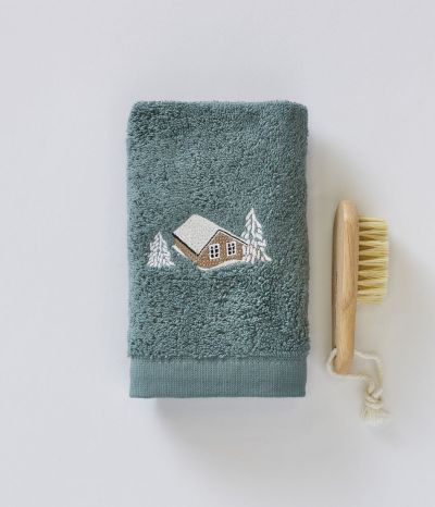 Fancy guest towel Au coeur de la vallée vert