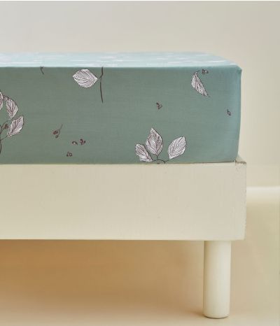 Printed fitted sheet Entre les branches