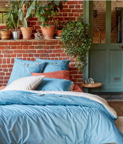 Embroidered duvet cover