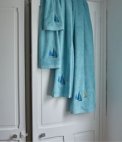 Set of bath linen Escale turquoise