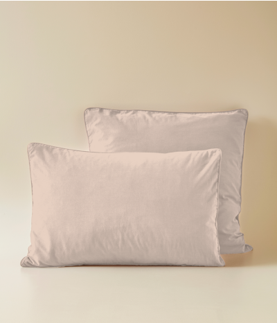 Pillow case washed percale nude pink