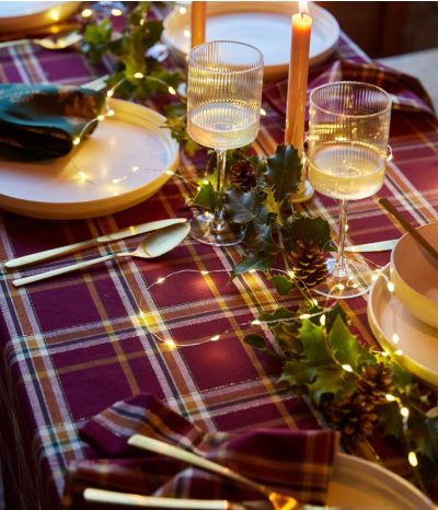 Table linen Forêt enchantée carreaux