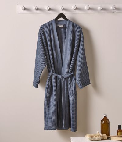 Kimono honeycomb Bain de minuit blue