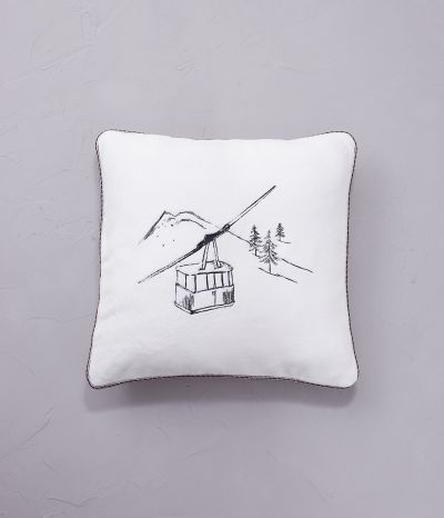 Fleece cushion cover En piste 45x45 cm