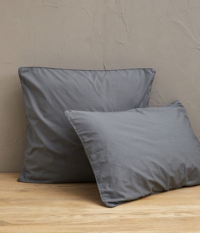 Washed percale Gris pavé