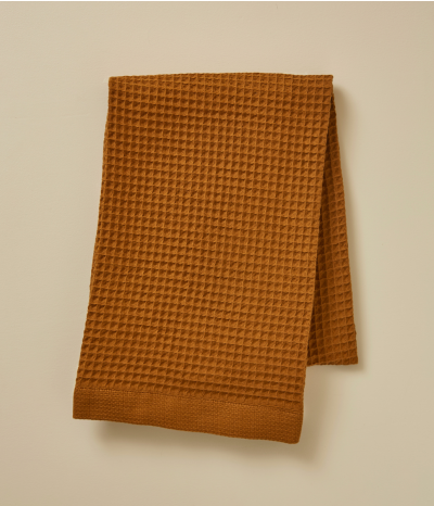 Midnight Mocha Waffle Cotton Bath Towel