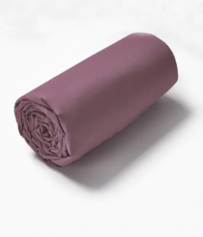 Cotton fitted sheet purple raisin