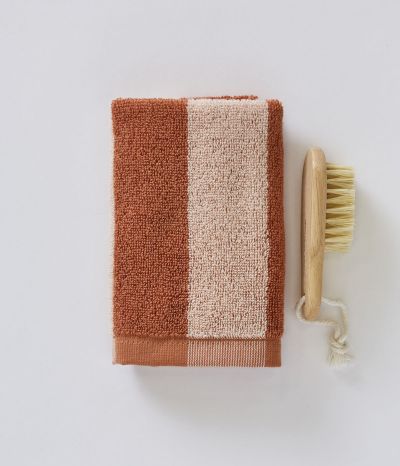 Fancy guest towel Lignes rose