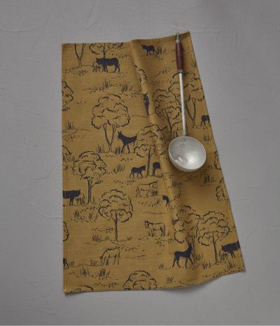 Jacquard tea towel Cévennes jaune 50x70cm