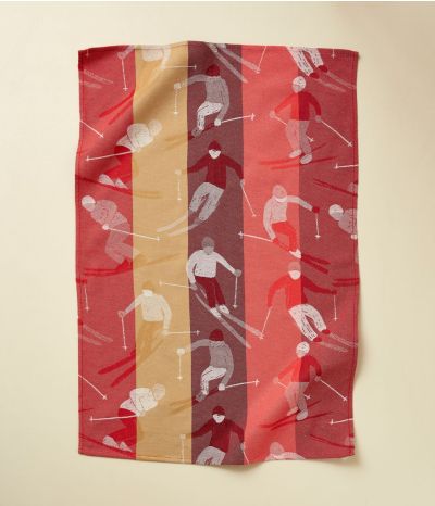 Torchon jacquard Après-ski rouge