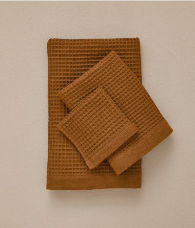 Moka Waffle-Weave Bath Set
