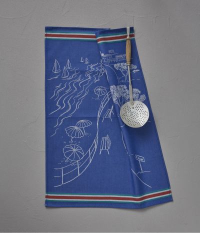 Tea towel Journée mer bleu