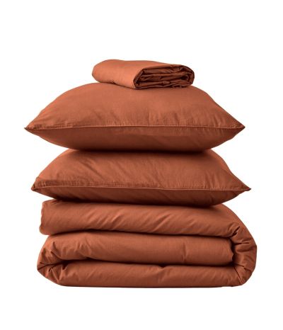 Washed percale Orange argile