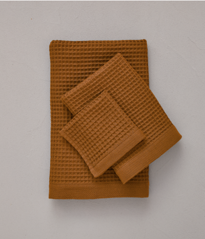 Moka Waffle-Weave Bath Set