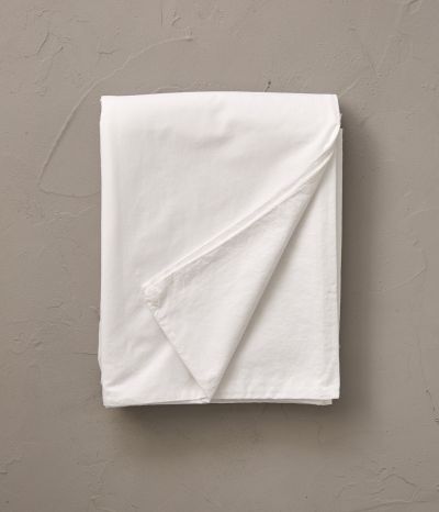 Washed percale duver cover Blanc saline