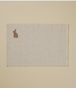 En Vadrouille Embroidered Ribbed Chambray Cotton Placemat