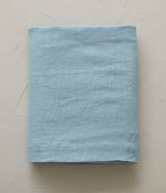 Blue cap stone washed linen flat sheet