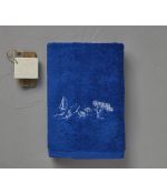 Shower towel Journée mer bleu 70x140cm