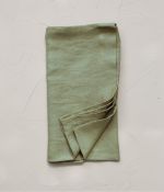 Bolster case stone-washed linen Vert jade 43x185cm