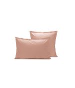 Peach pink percale pillowcase