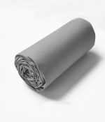 Cotton fitted sheet grey alu