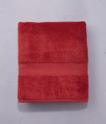 Bath towel red love 100x150