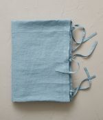 Blue cap stone washed linen duvet cover