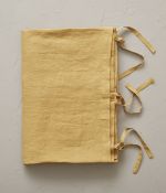 Yellow honey stone washed linen duvet cover