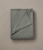 Washed percale duvet cover Vert sauge