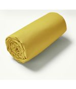 Cotton fitted sheet yellow bourdon
