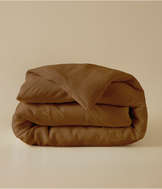 Duvet cover linen lyocell moka