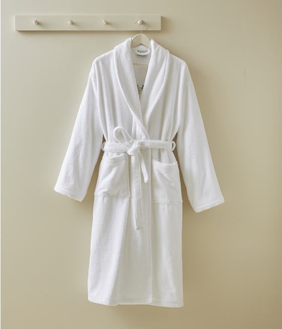 White unisex bathrobe RDV au pré