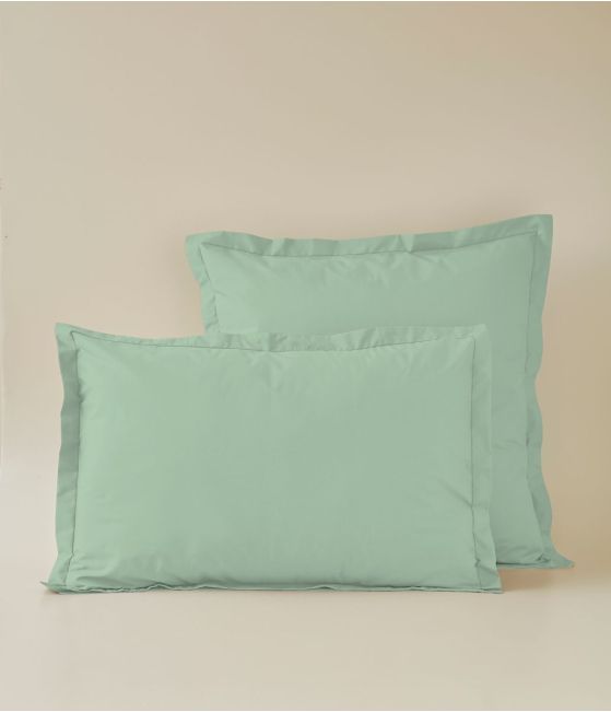 Green pillowcase fleur d'amandier