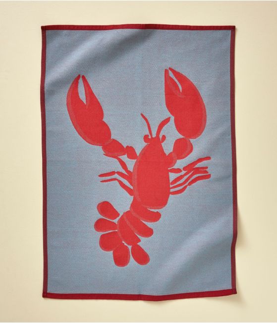 Tea towel Bonne pêche bleu