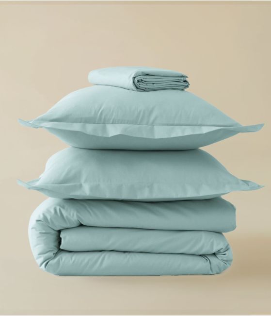 Bleu givré percale