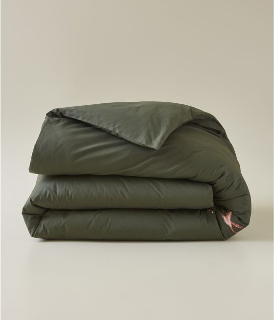 Embroidered duvet cover Les voyageurs