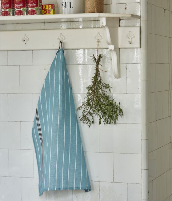 Aux petits oignons green dishcloth