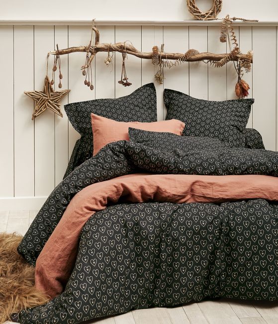 Black bolster case Bonheur