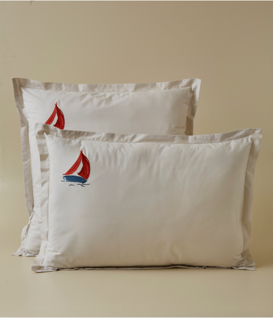 Embroidered pillowcase Au large pashmina